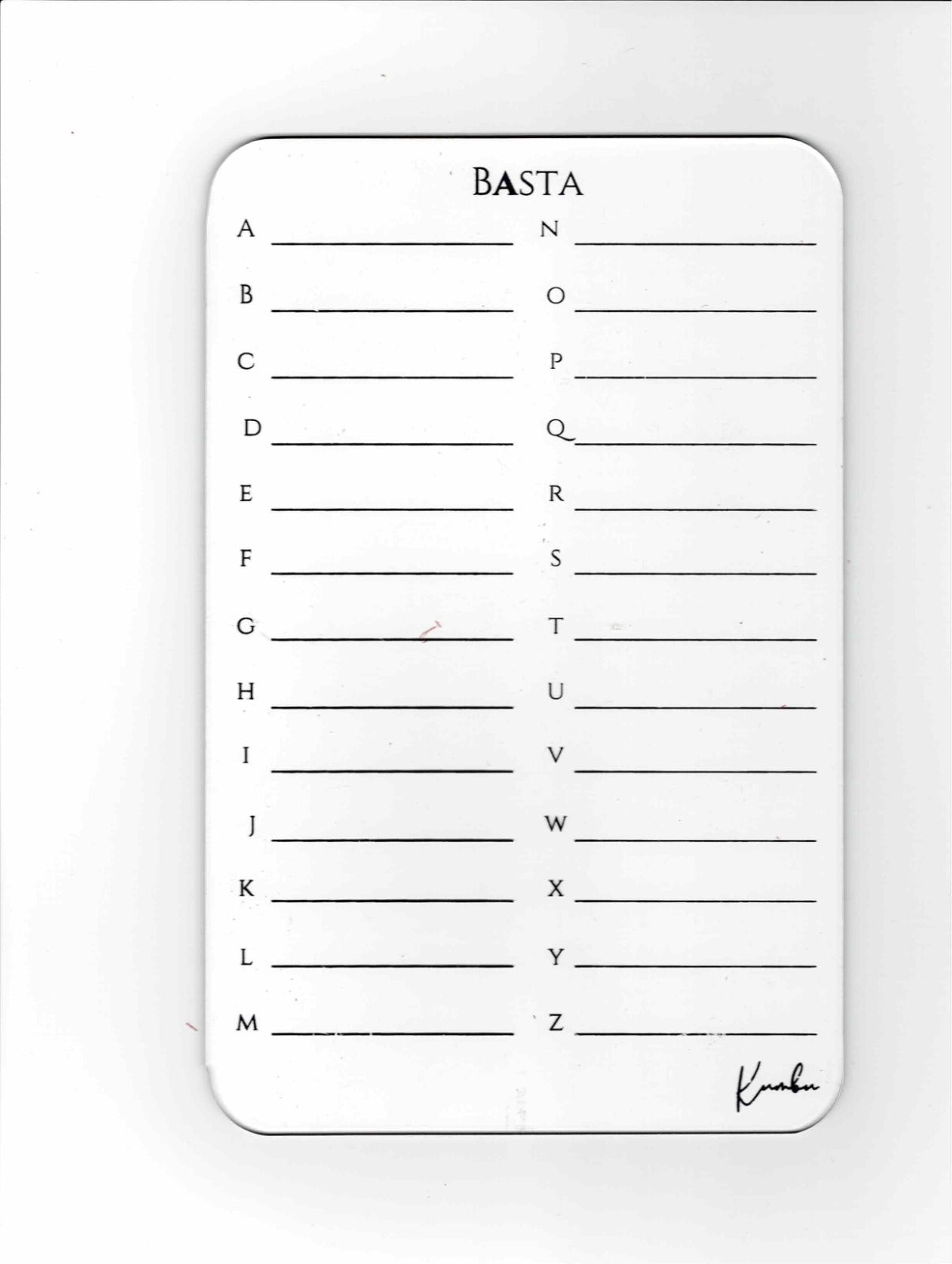 Lámina Basta